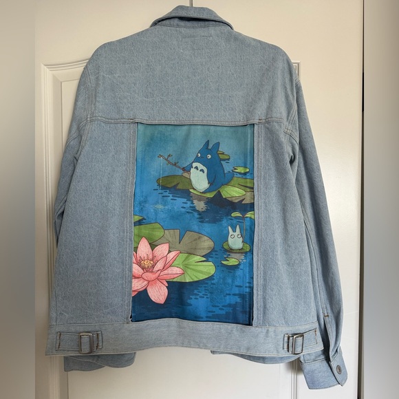 SWAPWEAR Oceanside Denim Jacket with 4 Interchangeable Back Pieces Sz M - Picture 6 of 9